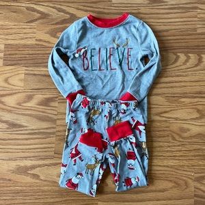 Rae Dunn unisex holiday pjs. 24 mo